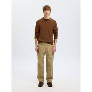 Selected Homm Merino Wool Open Polo Shirt